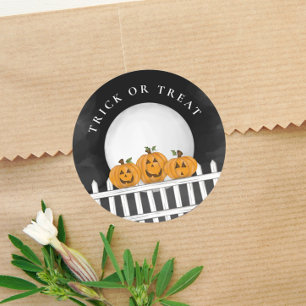 Halloween Trick Or Treat Spooky Ghost Cute Favor Classic Round Sticker