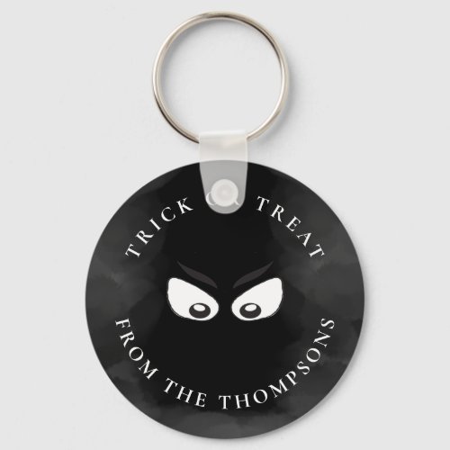 Halloween Trick Or Treat Spooky Scary Ghost Eyes Keychain