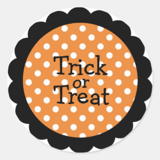 Halloween Trick or Treat Sticker - Customizable