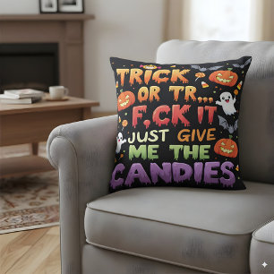 Halloween Trick or Treat Throw Pillow