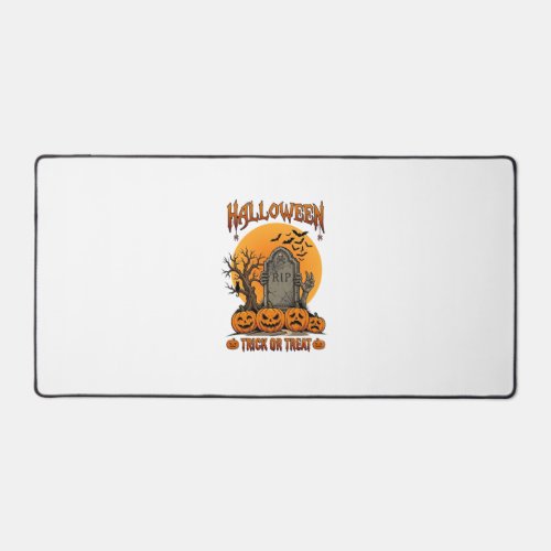 Halloween Trick Or Treat Tombstone Zombie Hands Pu Desk Mat