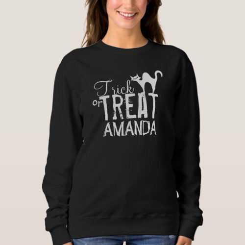 Halloween Trick or Treat Typography Sweatshirt