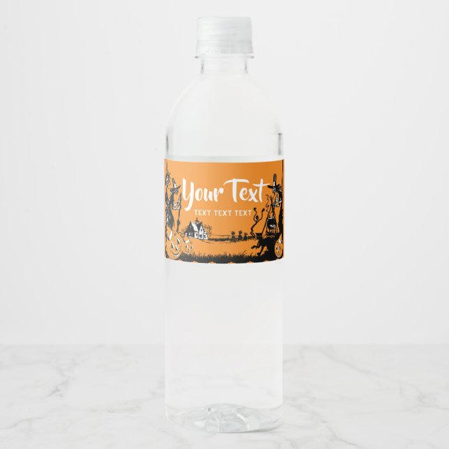 Halloween, Trick or Treat water label (Front)