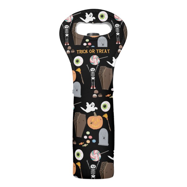 Halloween Trick or Treat Wine Bag (Front)
