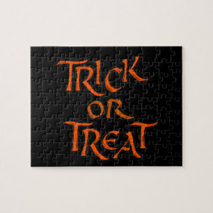 Halloween Trick or Treat Words Jigsaw Puzzle