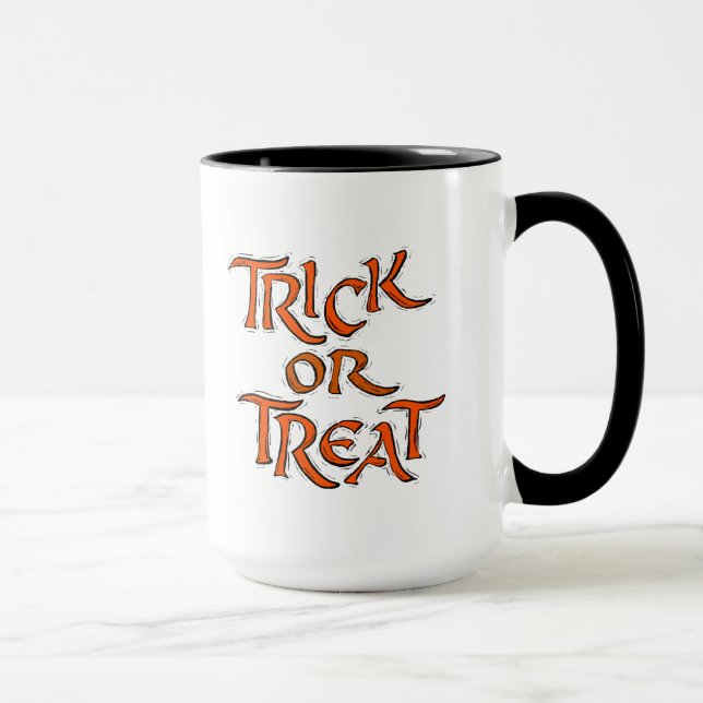 Halloween Trick or Treat Words Mug (Right)