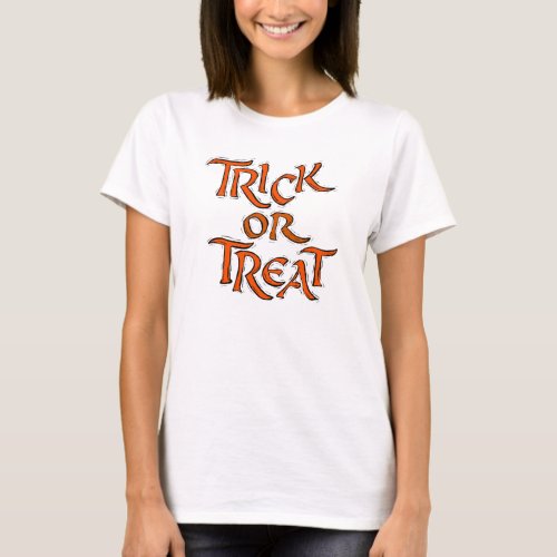 Halloween Trick or Treat Words T_Shirt