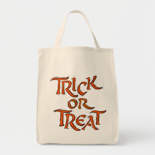 Halloween Trick or Treat Words Tote Bag