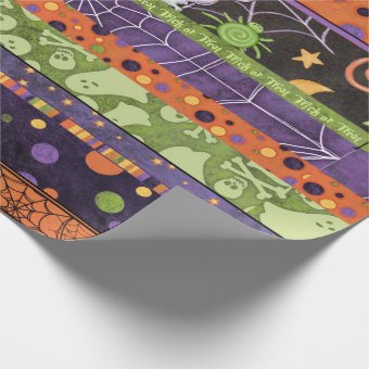 Halloween Trick or Treat Wrapping Paper Gift Wrap | Zazzle