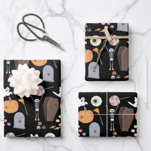 Halloween Trick or Treat  Wrapping Paper Sheets