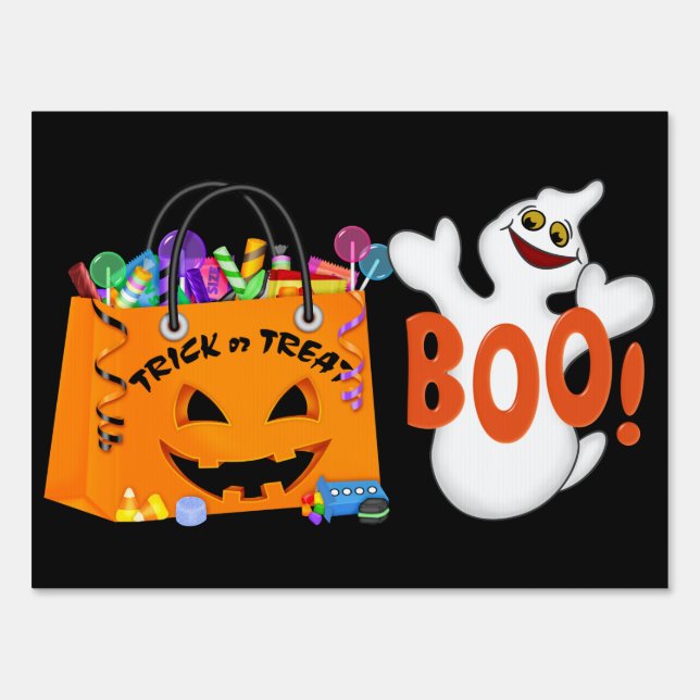 Halloween Trick Or Treat Yard sign (Front)