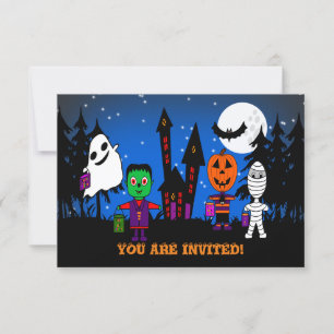 Halloween "Trick or Treaters" Invitation