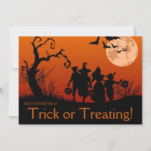 Halloween Trick or Treaters Invitation