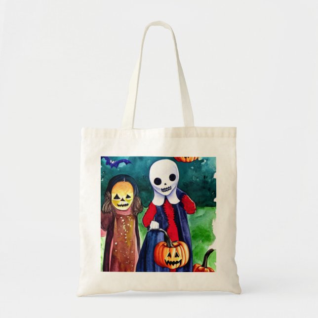 Halloween Trick or Treaters Tote Bag (Front)