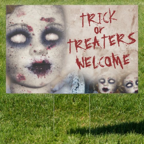 Halloween Trick or Treaters Welcome Sign