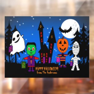 Halloween Trick or Treaters Window Cling