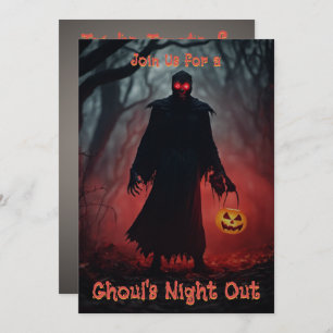 Halloween Trick or Treating Spooky Ghoul Party Invitation