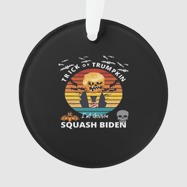 Halloween Trick Or Trumpkin Horror Costume Classic Ornament (Front)