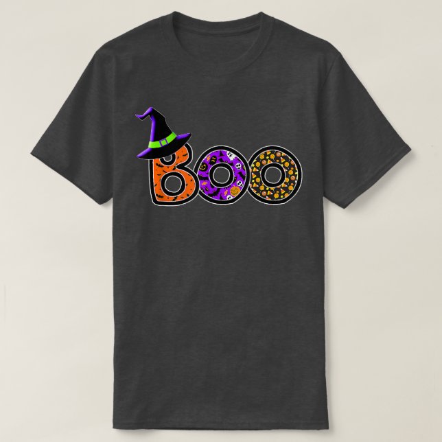Halloween Trick Treat Boo  T-Shirt (Design Front)