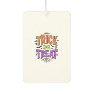 Halloween Trick Treat Funny Spider Web Retro_1 Air Freshener