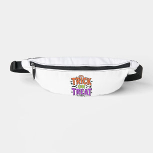 Halloween Trick Treat Funny Spider Web Retro_1 Fanny Pack