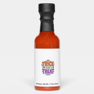 Halloween Trick Treat Funny Spider Web Retro_1 Hot Sauces