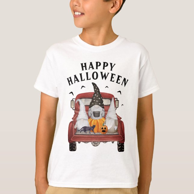Halloween Truck Gnomes T-Shirt (Front)