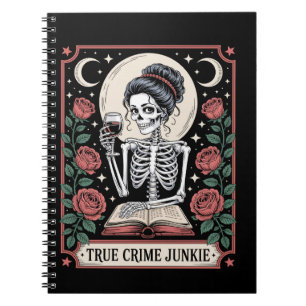Halloween True Crime Junkie Tarot Card Notebook