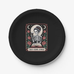 Halloween True Crime Junkie Tarot Card Paper Plates