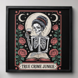 Halloween True Crime Junkie Tarot Card Peel And Stick Photo Tile