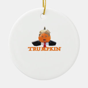 Halloween Trumpkin Ceramic Ornament