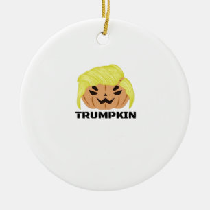Halloween Trumpkin Classic Ceramic Ornament
