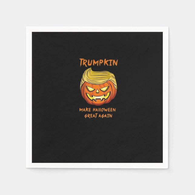 Halloween Trumpkin Classic Funny Napkins (Front)