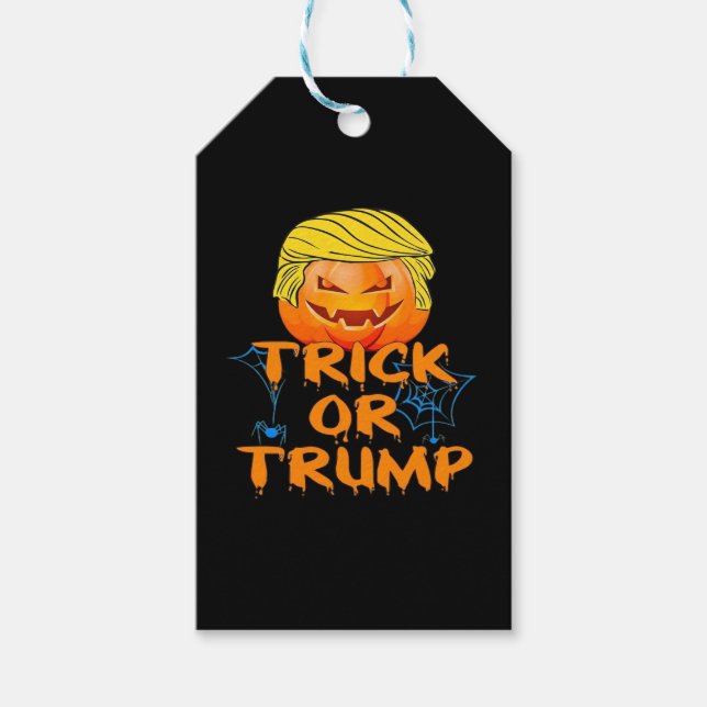 Halloween Trumpkin Classic Gift Tags (Front)