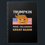 Halloween Trumpkin Classic Notebook<br><div class="desc">A Halloween Trumpkin classic design. Bold,  spooky,  and perfect for seasonal satire.</div>