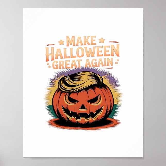 Halloween Trumpkin Design Poster (Front)