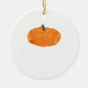 Halloween Trumpkin Extra Classic Ceramic Ornament