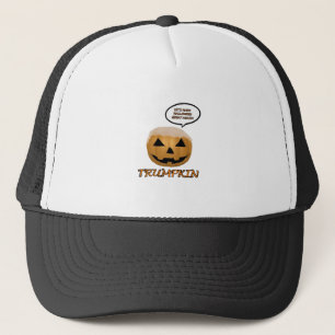 Halloween Trumpkin Fitted Trucker Hat