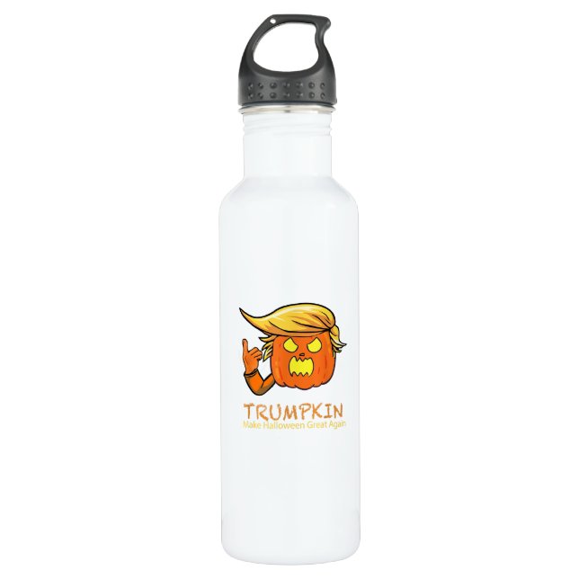 Halloween Trumpkin Funny – Classic Costume Design Stainless Steel Water Bottle (Front)