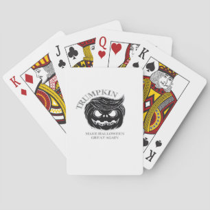 Halloween Trumpkin Funny & Cute Halloween Costume Poker Cards