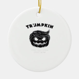 Halloween Trumpkin Funny Halloween Costume Ceramic Ornament