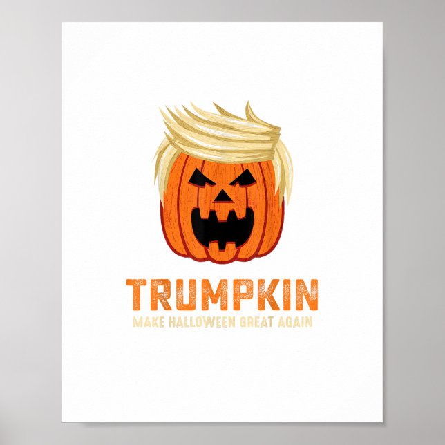 Halloween Trumpkin Funny – Spooky Parody Slogan Poster (Front)