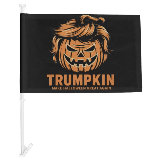 Halloween Trumpkin Make Halloween Great Again  Car Flag (Front)
