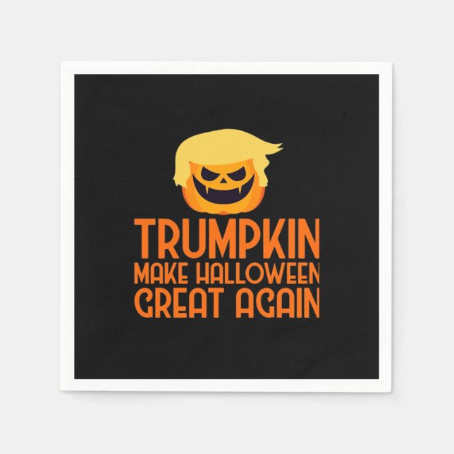 Halloween Trumpkin Make Halloween Great Again Napkins (Front)