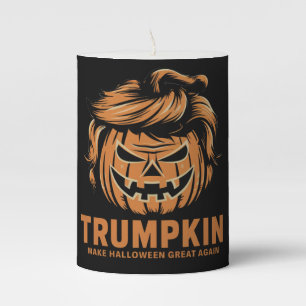 Halloween Trumpkin Make Halloween Great Again  Pillar Candle