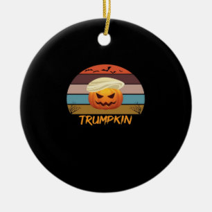 Halloween Trumpkin Vintage Us Ceramic Ornament