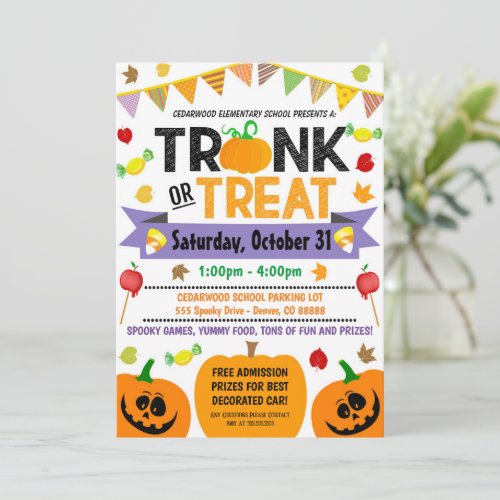Halloween Trunk or Treat Invite