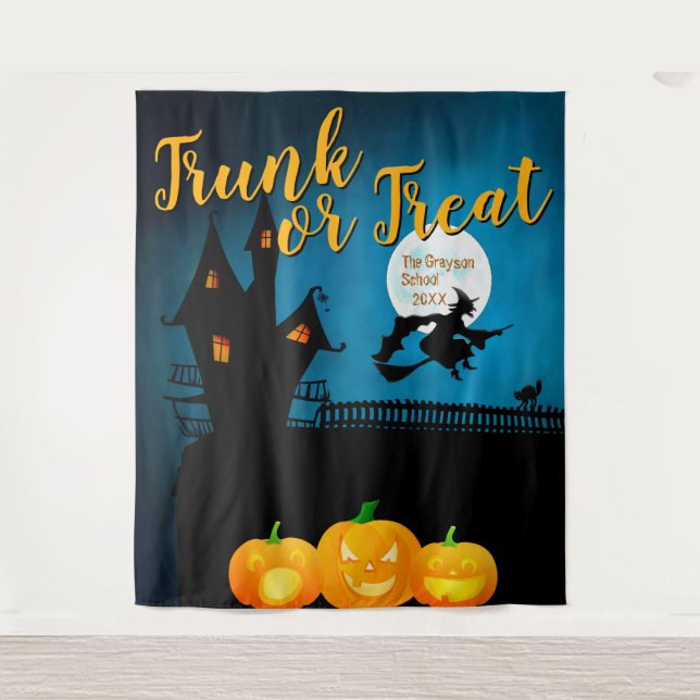 Halloween Trunk or Treat  Photo Backdrop (Front)