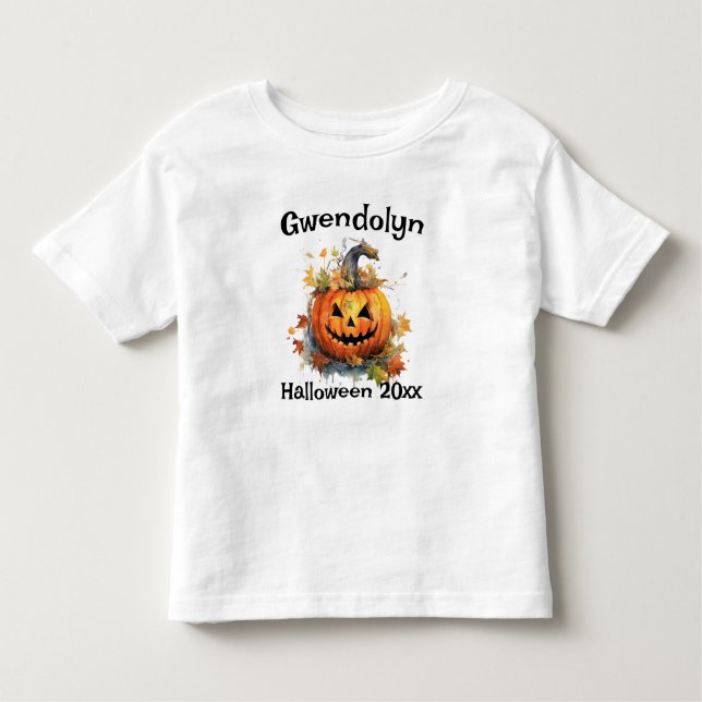 Halloween Tshirt Jack-o-lantern Personalize (Front)