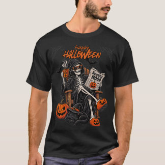 halloween tshirts funny skeleton spooky party bone